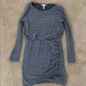 Nordstrom Leith Gray Long Sleeve Casual Dress